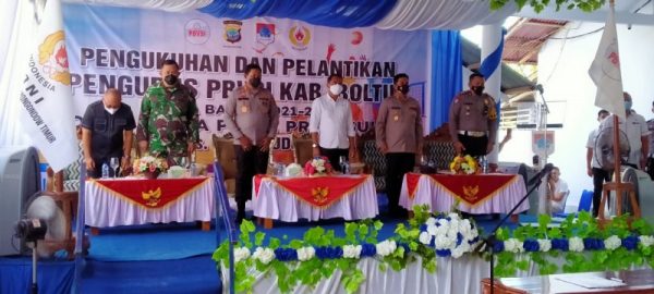 Pengukuhkan dan pelantikan Kepengurusan Persatuan Bola Voli Seluruh Indonesia Kabupaten Bolaang Mongondow Timur.