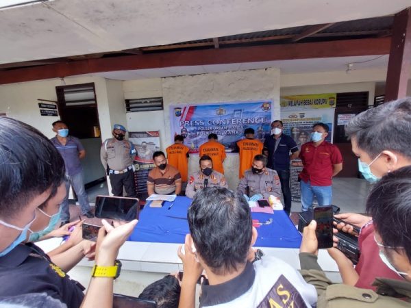 Para pelaku penganiayaan yang ditangkap