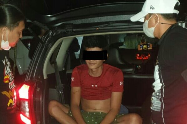 Pelaku penganiayaan saat diamankan