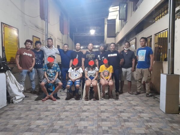 Para pelaku penganiayaan yang ditangkap