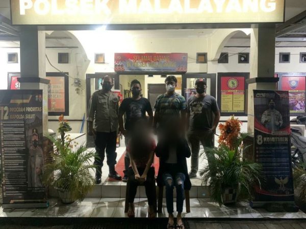 Kedua pelaku yang ditangkap pelaku penganiayaan