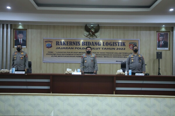 Rapat Kerja Teknis (Rakernis) fungsi logistik, di aula Catur Prasetya Polda Sulut