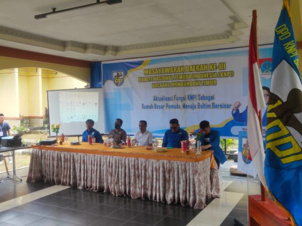 Kegiatan Musyawarah Daerah (Musda) ke III Dewan Perwakilan Daerah (DPD) Komite Nasional Pemuda Indonesia (KNPI) Kabupaten Boltim.