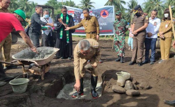Peletakan Batu Pertama Pembangunan Hunian sementara