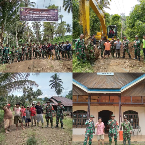 Kegiatan TMMD yang dilaksanakan di desa Tondey